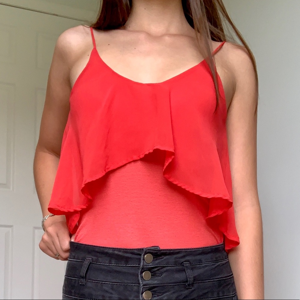 Layered coral top